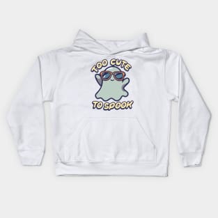 Too Cute To Spook Little Halloween Ghost Kids Hoodie